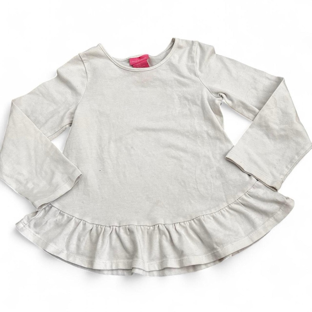 Isaac Mizrahi adorable White long sleeve ruffle top